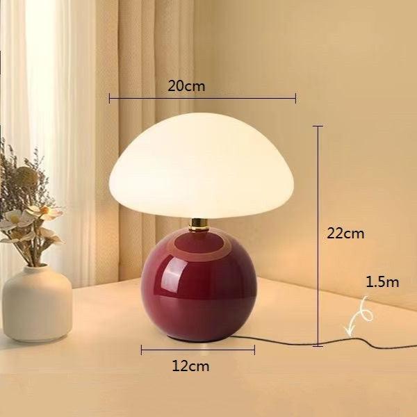 Bordeaux - Cream-Colored Mushroom Lamp