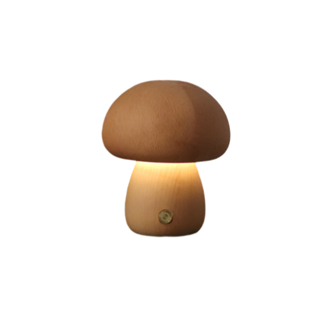 Paris - Rechargeable Wooden Mushrooms Table Lamp