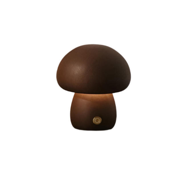 Paris - Rechargeable Wooden Mushrooms Table Lamp