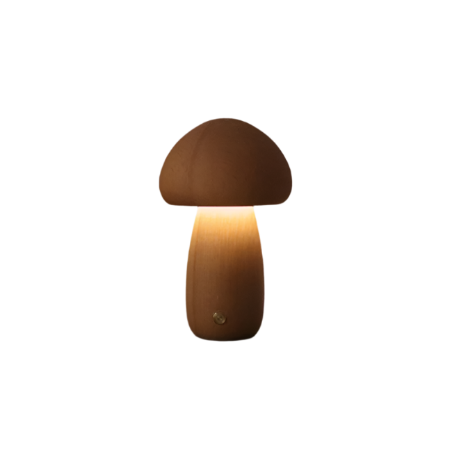 Paris - Rechargeable Wooden Mushrooms Table Lamp